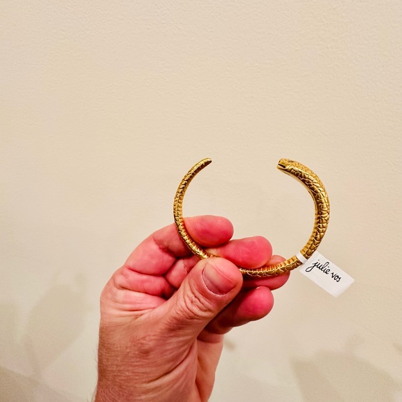 NWT RARE AUTHENTIC Julie Vos Textured Snake Open Cuff - Picture 10 of 17